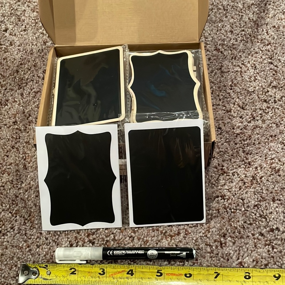 Set of 19 mini chalkboard signs